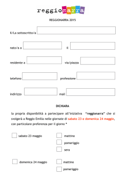 scarica la scheda di partecipazione