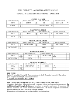 IPSIA PACINOTTI &ndash;ANNO SCOLASTICO 2014/2015
