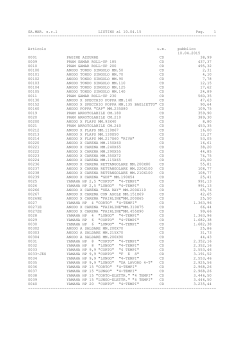 GA.MAR. s.r.l LISTINO al 10.04.15 Pag. 1