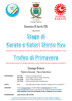 Stage di Karate e Katori Shinto Ryu Trofeo di Primavera