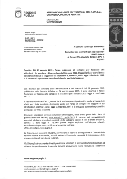 DM 29 Gennaio 2015 - Comune di Lizzanello