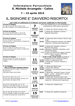 Informatore - Parrocchia San Michele Arcangelo