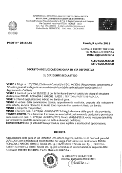 aggiudicazione gara - Istituto Comprensivo Rende