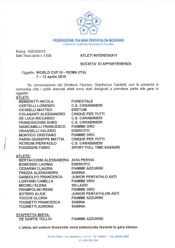 convocazioni world cup iii - roma (ita)