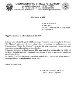 Incontro ex-allievi diplomati del 1965