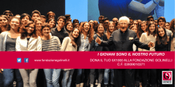 i giovani sono il nostro futuro dona il tuo 5x1000 alla fondazione