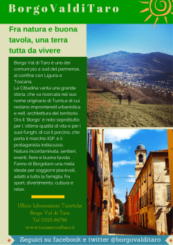Scopri Borgotaro - Turismo in Alta Val Taro