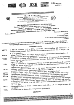 Determina aggiudicazione definitiva stage Germania C5