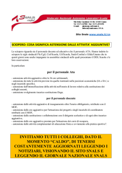 INVITIAMO TUTTI I COLLEGHI, DATO IL MOMENTO &ldquo;CALDO&rdquo;, DI