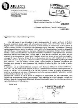 Lettera ASL - Liceo Scientifico e Linguistico "A.Vallone"