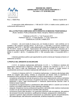 direzione struttura complessa U.O.C. di medicina trasfusionale