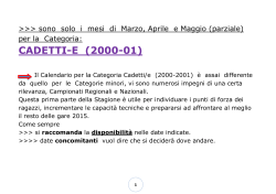 CADETTI-E (2000-01) - Associazione Sportiva Atletica Gessate