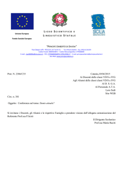 Prot. N. 2386/C35 Catania,10/04/2015 Ai Docenti delle classi VD/S