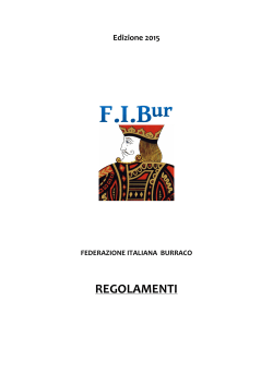 Regolamenti Ed.2015 - Federazione Italiana Burraco