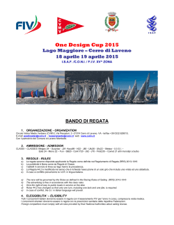 Bando One Design Cup 2015 - Classe Italiana
