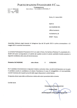 07-04-2015 Lista presentata da Partecipazioni Finanziarie 4C Srl