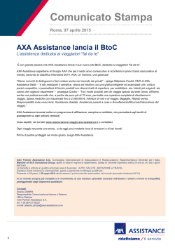 AXA Assistance lancia BtoC