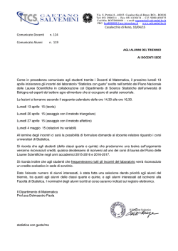 incontri con il dipartimento di scienze statistiche