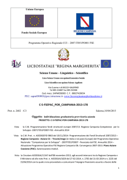 Individuazione graduatoria provvisoria aziende