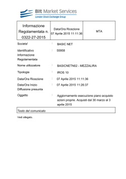 Informazione Regolamentata n. 0322-27-2015