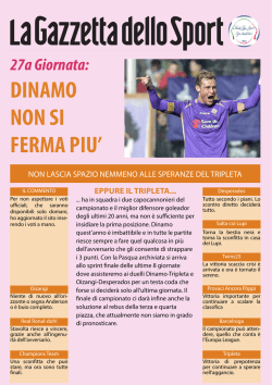 DINAMO NON SI FERMA PIU`