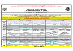 Calendario - Università della Terza Età S. Donato S. Giuliano