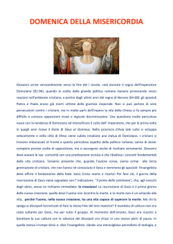 DOMENICA DELLA MISERICORDIA - Parrocchia di Rossano Veneto