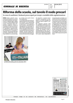 Riforma della scuola, sul tavolo il nodo precari