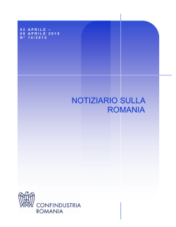 NOTIZIARIO SULLA ROMANIA