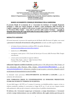 Informativa e Modello di Adesione Bando Legge 68.99 CONSIGLIO