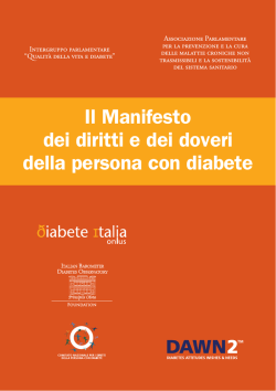 Il Manifesto dei diritti e dei doveri della persona con