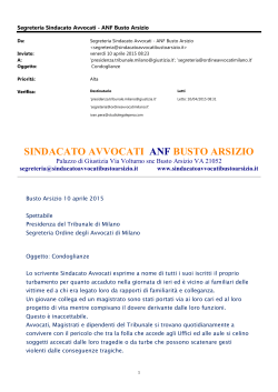 mail a Presidenza del Tribunale e COA Milano