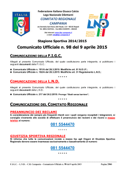 cu 98 2014-2015 - Comitato Regionale Campania