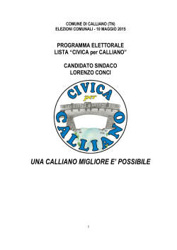 Scarica il programma - Civica per Calliano