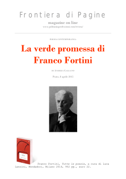 La verde promessa di Franco Fortini