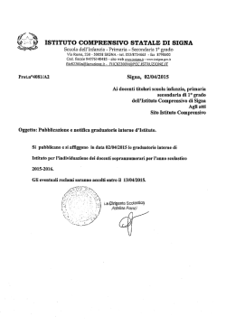 ISTITUTO COMPRENSIVO STATALE DI SIGNA `