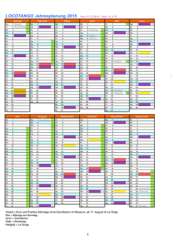 Jahresplanung LOCOTANGO 2015