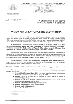 Fatturazione elettronica - Azienda Ospedaliera G.Rummo