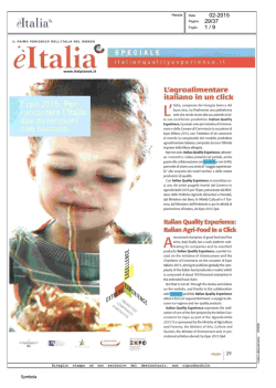 01 aprile 2015 - L`agroalimentare italiano in un click