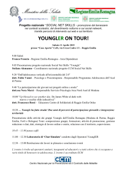 YOUNGLER ON TOUR! - Salute - Regione Emilia