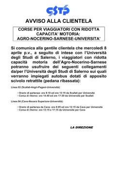corse universitarie con bus dotati di pianale ribassato