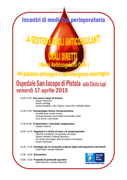 Incontri di medicina perioperatoria
