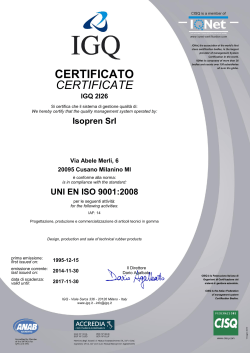 certificato certificate igq 2i26