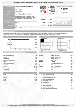 Gruppo Banca Sella - Scheda Informativa OICR