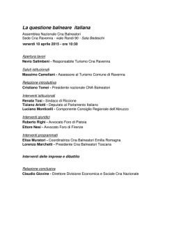 Il programma dell`Assemblea