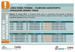 31 marzo 2015 linea roma termini – fiumicino ae