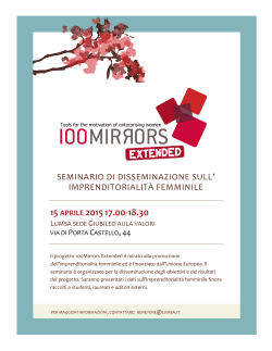 Seminario “100Mirrors Extended: imprenditorialità femminile”