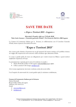 INVITO (pdf) - Camera di Commercio Italiana per la Svizzera