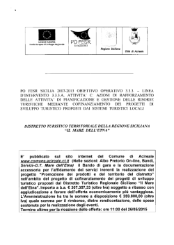 PO FESR SICILIA 2007-2013 OBIETTIVO OPERATIVO 3.3.3.