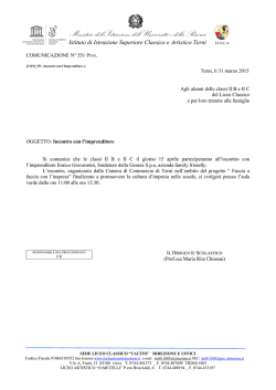 Incontro con l`imprenditore